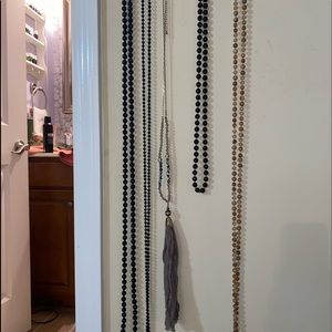 5 long necklaces
